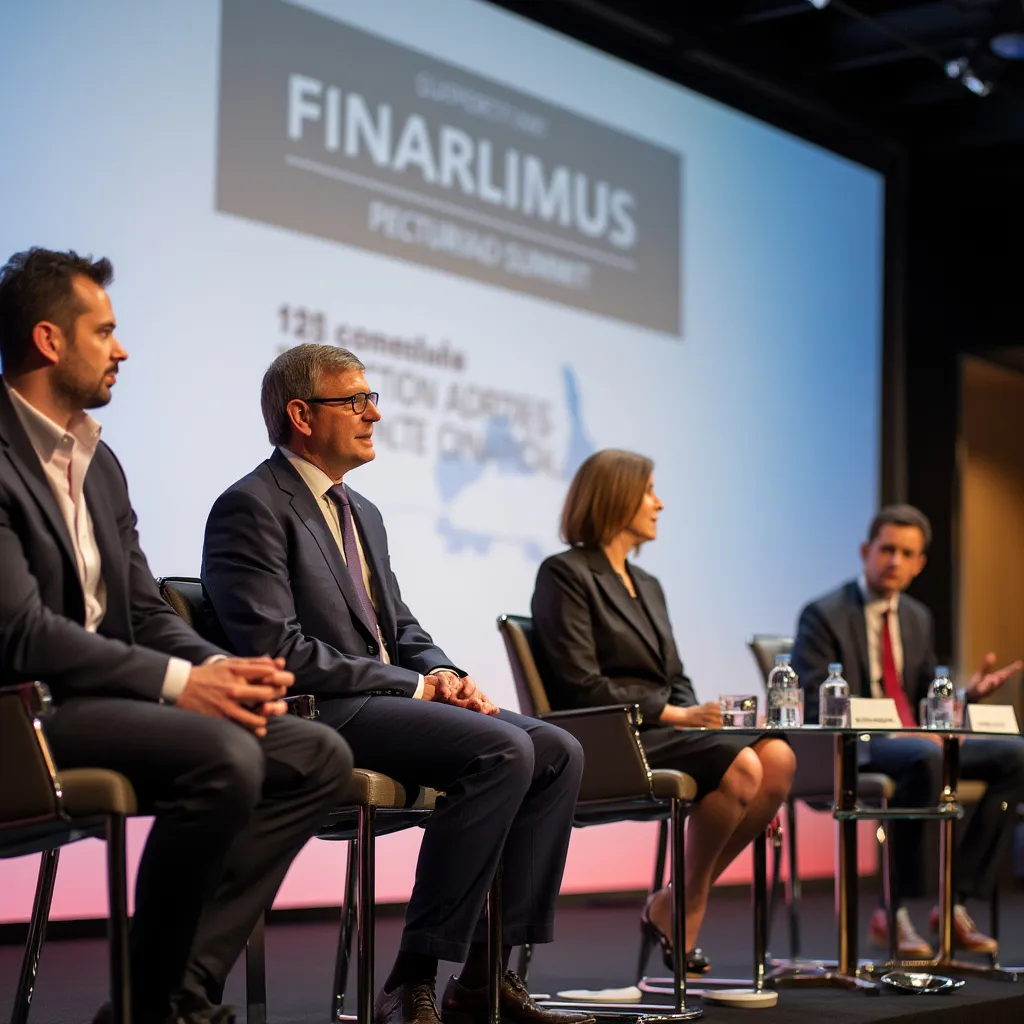 Panel de discusión en evento financiero argentino